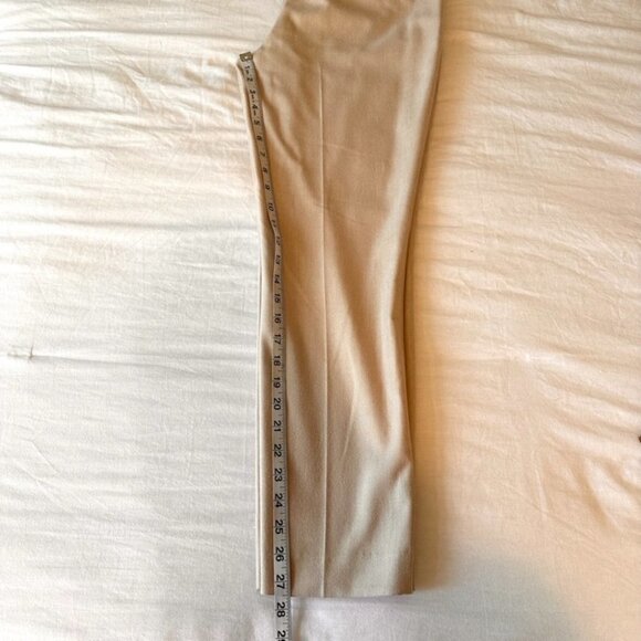 RW&Co. Womens Slim Leg Trousers Beige Size 4 Suiting Signature Fit Ankle Length - Picture 11 of 11